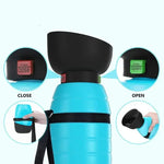 Blue Water Bottle with Push-Button Lid - Vignette | DoggyElite