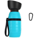 Blue Water Bottle with Push-Button Lid - Vignette | DoggyElite