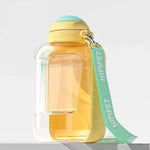 Clear Water Bottle with Yellow Strap and Compartment - Vignette | DoggyElite