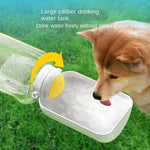 Clear Water Bottle with Yellow Strap and Compartment - Vignette | DoggyElite