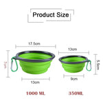 Collapsible Silicone Pet Bowl with Carabiner - Vignette | DoggyElite