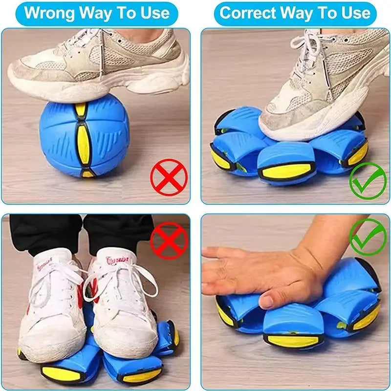 Blue and yellow foot massage roller designed to relieve plantar fasciitis and provide foot therapy.