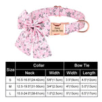 Personalized Dog Collar with Floral Bow - Vignette | DoggyElite