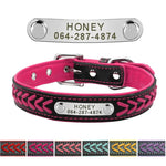 Personalized Leather Dog Collar Set - Vignette | DoggyElite