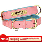 Personalized Leather Dog Collar with Bella Nameplate - Vignette | DoggyElite