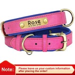 Personalized Leather Dog Collar with Bella Nameplate - Vignette | DoggyElite