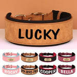 Personalized Leather Dog Collar with Name and Phone Number - Vignette | DoggyElite