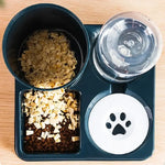 Pet Feeding Station with Water Dispenser and Bowls - Vignette | DoggyElite