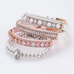 Pink and Silver Pearl Bracelet Stack - Vignette | DoggyElite