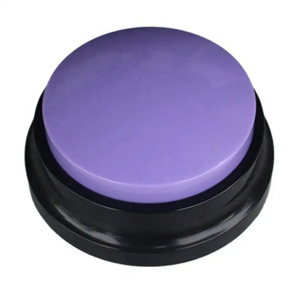 Purple button or buzzer with a black base.