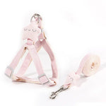 Red and White Dog Harness and Leash Set - Vignette | DoggyElite