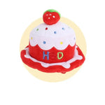 Small Dog Birthday Hat - Strawberry Birthday Cake Hat - Vignette | DoggyElite