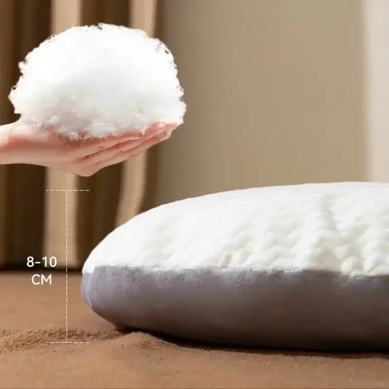 Memory foam pillow that expands from a compressed state.