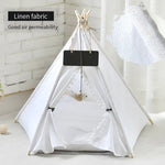 Yellow Teepee Pet Tent with Floor Cushion - Vignette | DoggyElite