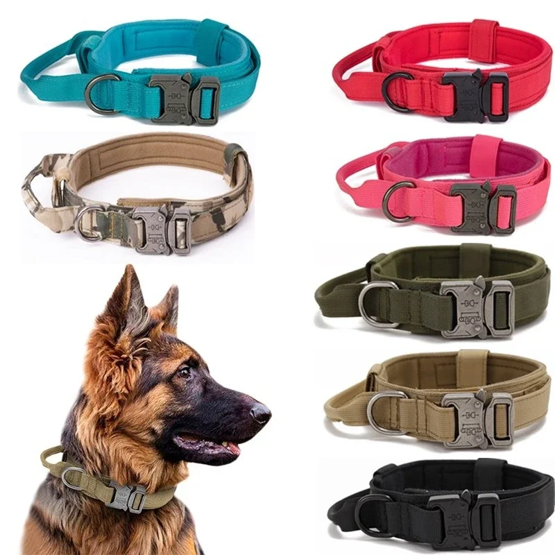 Durable Tactical Dog Collar Leash Set Adjustable Military Pet Durable Tactical Dog Collar Leash Set Adjustable Military Pet