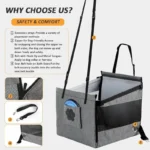Portable CAr Pet Seat Stable Dog Carrier with Safety Mesh Protector - Image 2