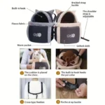 Portable Winter Warmth & Dog Backpack- Small Dog Carrier - Image 3